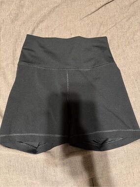 High-Waist Black Women's Active Shorts